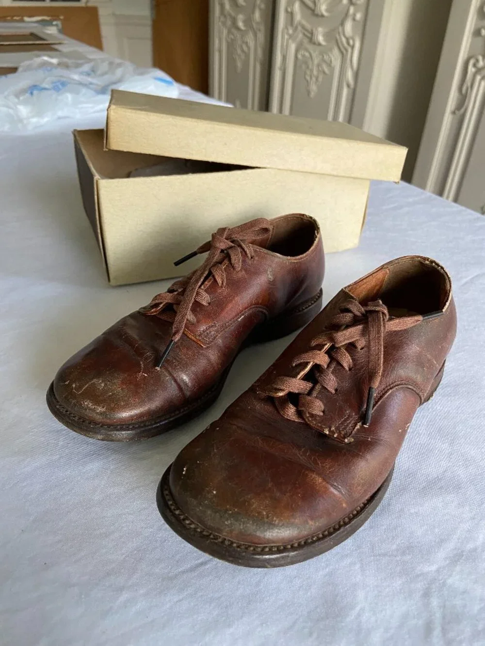 Vintage Classmates Children's Leather Oxford Shoes with Box